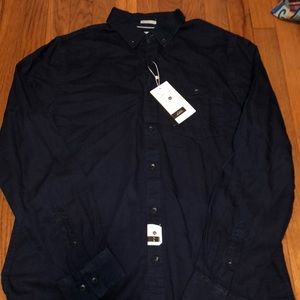 Denim and Flower Slim Fit Button-up